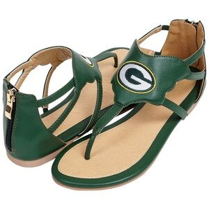 NFL Women's Green Bay Packers Sandals Size 11 Football NFL Pro Shop Sports Beach